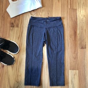 Gray Capri Workout Leggings